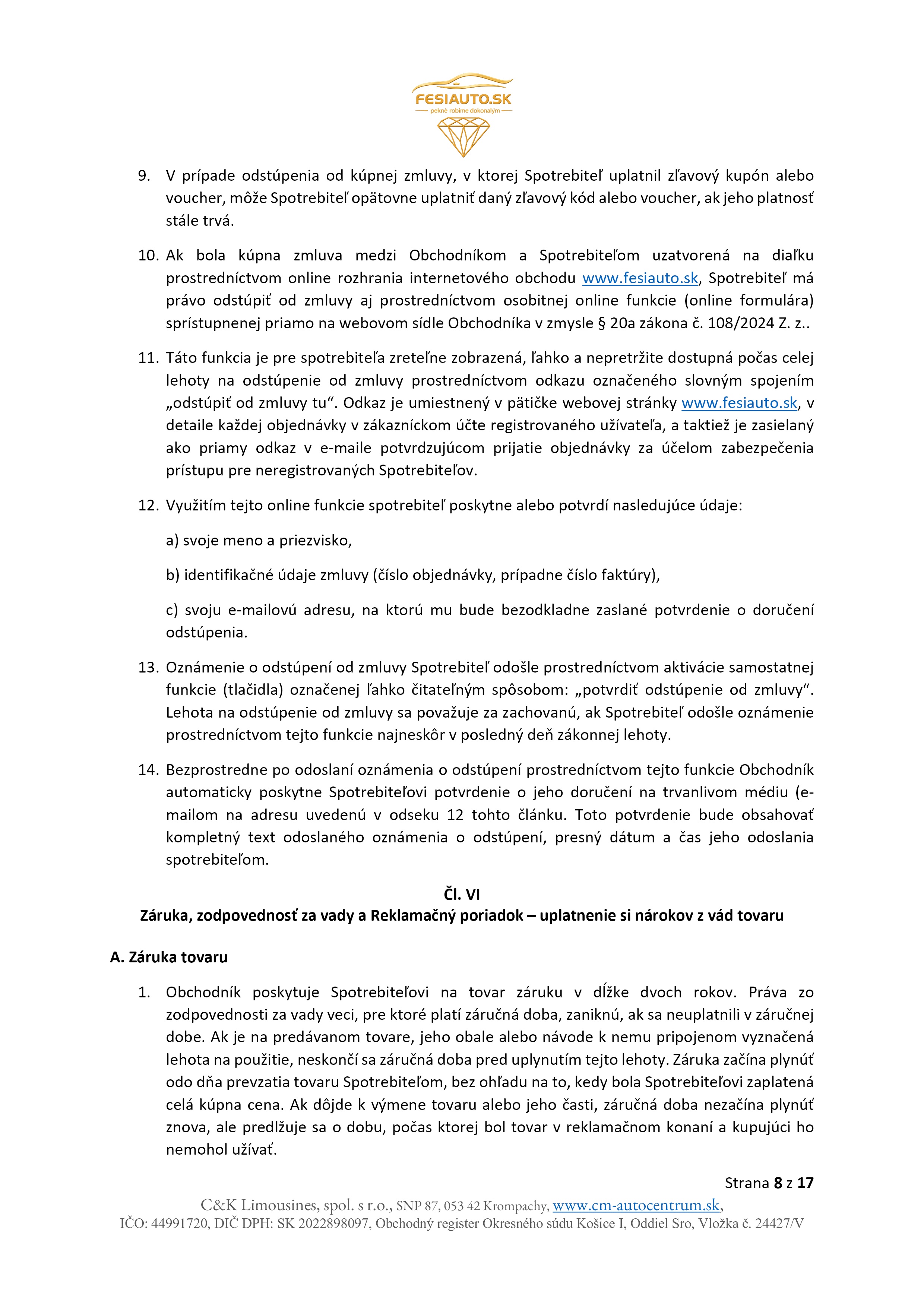 2026.06.19 - Obchodné podmienky pre spotrebiteľov www.fesiauto (8)